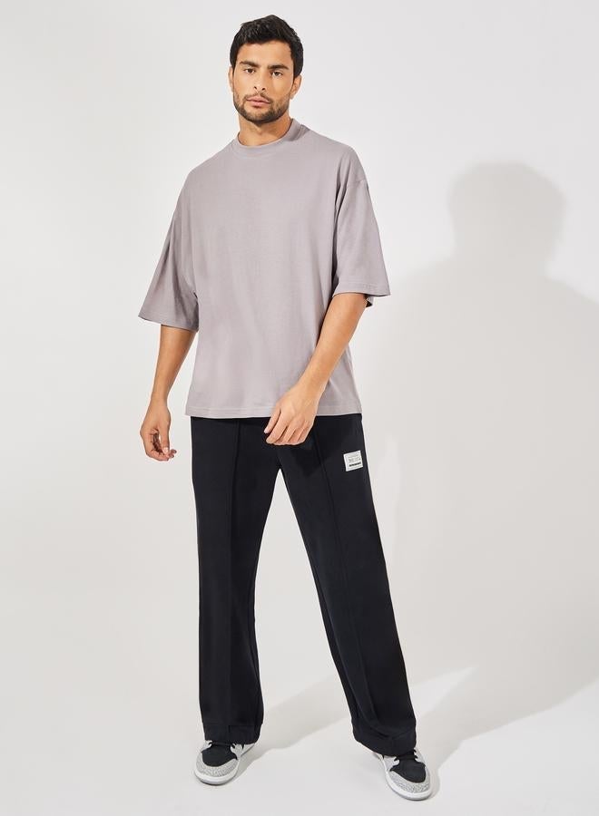 Styli Back Applique Detail Pure Cotton Boxy T-Shirt - Image 2