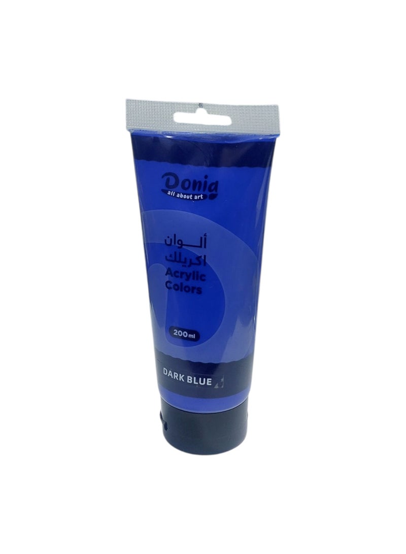 Acrylic Paint 200ml Dark Blue