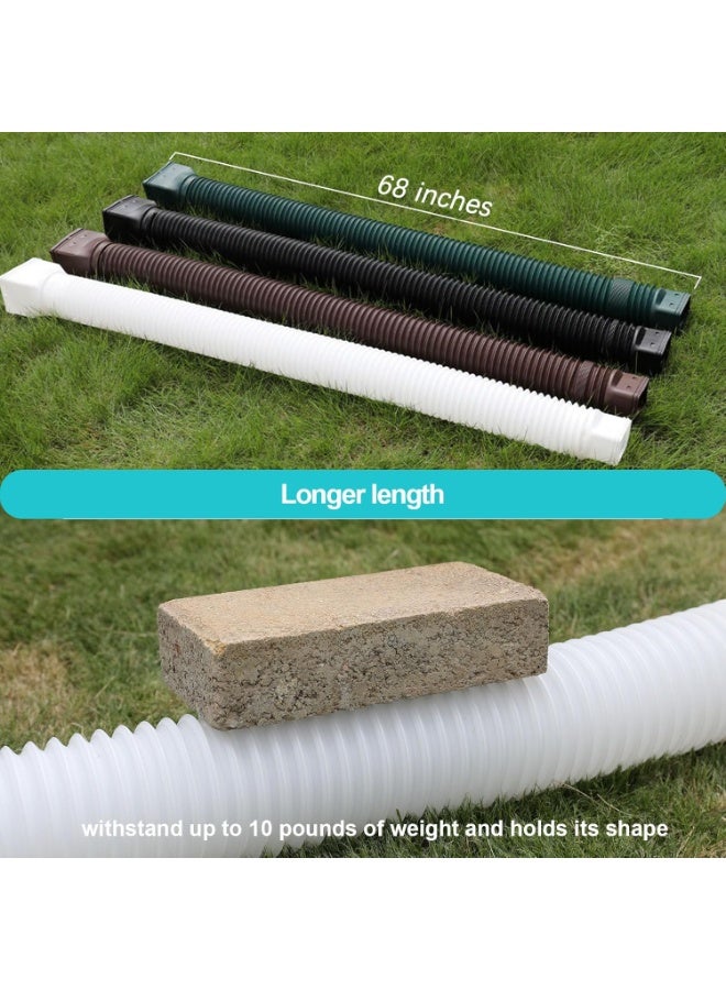 White 2-Pack Rain Gutter Downspout Extensions Flexible, Drain Downspout Extender,Down Spout Drain Extender, Gutter Connector Rainwater Drainage,Extendable from 21 to 58 Inches. - Image 5