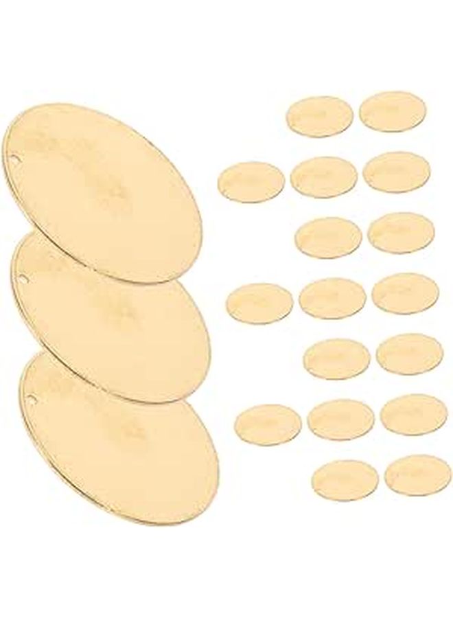 20Pcs 1 Inch Round Brass Valve Tags For Water Pipe Identification And Stamping - Image 1