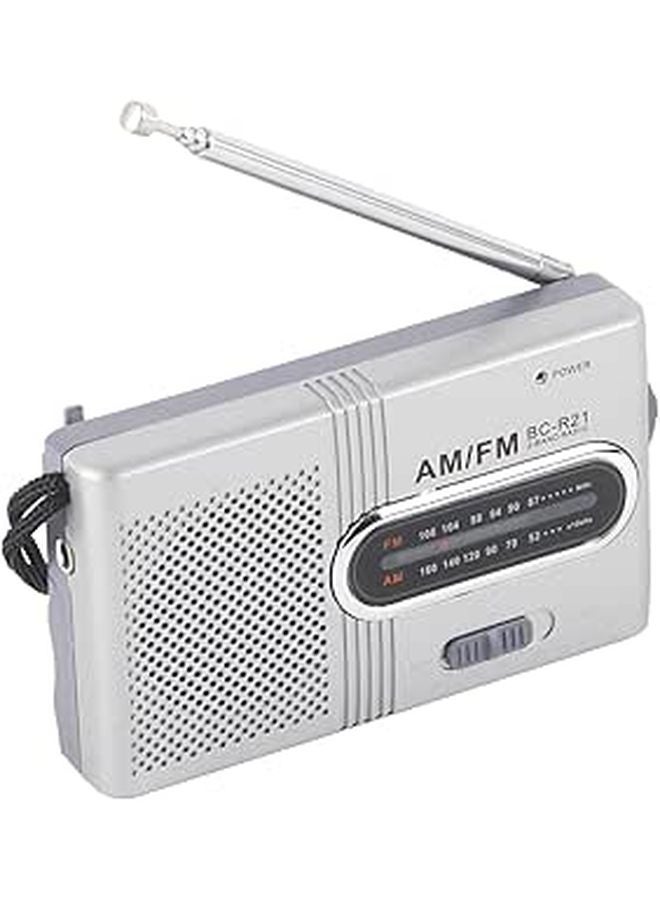 راديو AM FM محمول مع هوائي تلسكوبي ومكبر صوت مدمج للاستخدام الداخلي والخارجي - Image 1