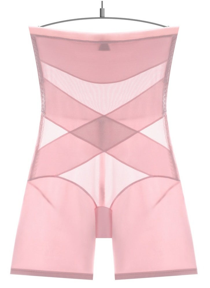 Loquat - Womens Body Shaper Tummy Control Underwear Boxer Briefs Solid Color Slim High Waist Hip Lift Shapewear Underpants Pink - Image 1