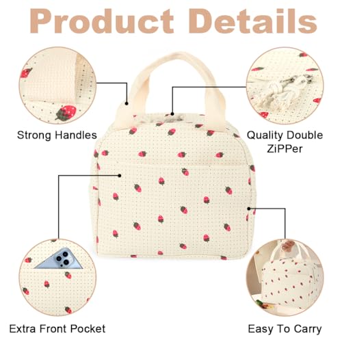 HASTHIP® Insulated Lunch Bag for Office - Reusable Travel Lunch Storage Box Bag with Handle for School, Men, Women to Work Picnic or Travel - Image 3