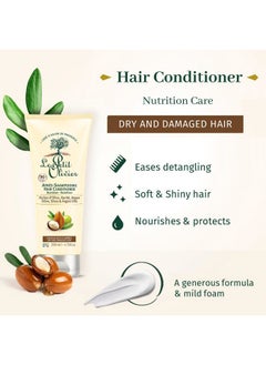 LE PETIT OLIVIER Nutrition Hair Conditioner - Olive, Shea, Argan Oils - Detangles And Repairs - Enhances Softness And Elasticity Of The Hair - Suitable For Dry And Damaged Hair - 6.76 Oz  - Image 2