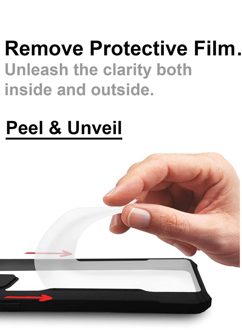 ITEL A50 4G / A70 4G Case Cover, Ultra-Thin Lightweight Cover Soft TPU Bumper + Acrylic Clear Back Mobile Phone Case Cover Black