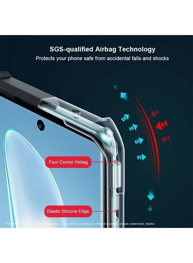 ITEL A50 4G / A70 4G Case Cover, Ultra-Thin Lightweight Cover Soft TPU Bumper + Acrylic Clear Back Mobile Phone Case Cover Black