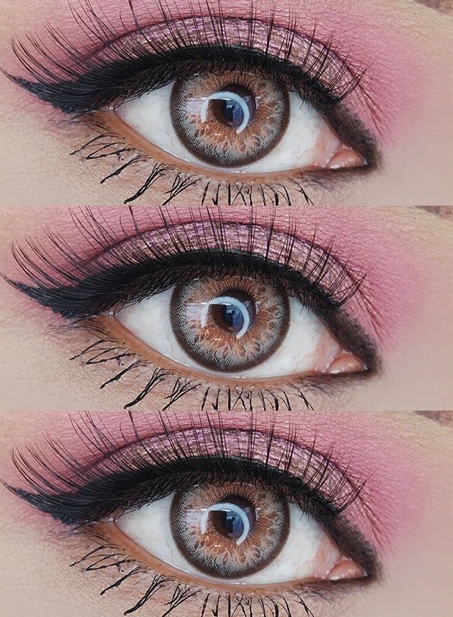 سيدة جديدة عدسات لاصقة ملونة بنية من فريش ليدي للاستخدام السنوي - Image 5