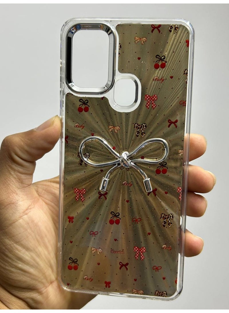 Bow-shaped back cover compatible with Samsung A21S - Image 1