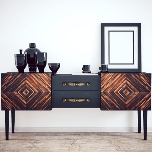 FERIO Artistic Cabinet Handles for Wooden Furniture/Pull Handle for Home, Kitchen and Bathroom Handles for Drawer Heavy Duty (8 Inch, Antique Brass, Pack of 6) - Image 4