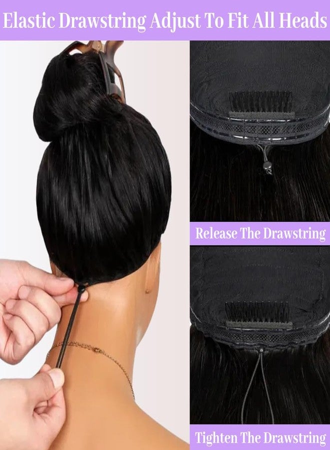 Profairsor Wear and Go Glueless Wigs Human Hair straight Pre Cut Lace Glueless Wig Wear and Go Drawstring Wig Human Hair13x6 Lace Wigs with Elastic 200 Density Natural Color 20 Inch - Image 4