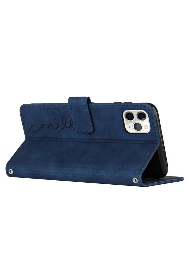 Zaboon Case For iPhone 11 Pro Max Skin Feel Heart Pattern Leather Phone Case - Image 4