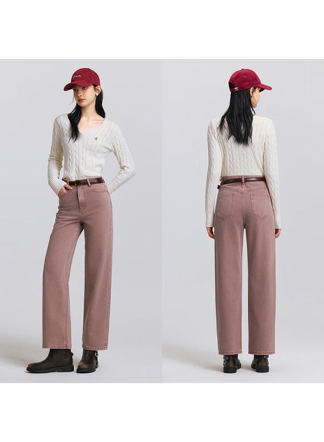 Semir Senrou | Women's Jeans, Spring Season, Contains Lyocell, Distressed Long Pants, Comfortable Basic Wide-leg Pants, 103125124001a - Image 1
