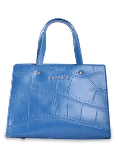CAPRESE Caprese Mink Abstract Ultramarine Faux Leather Small Tote Handbag  - Image 1