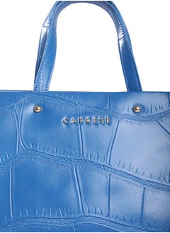 CAPRESE Caprese Mink Abstract Ultramarine Faux Leather Small Tote Handbag  - Image 2