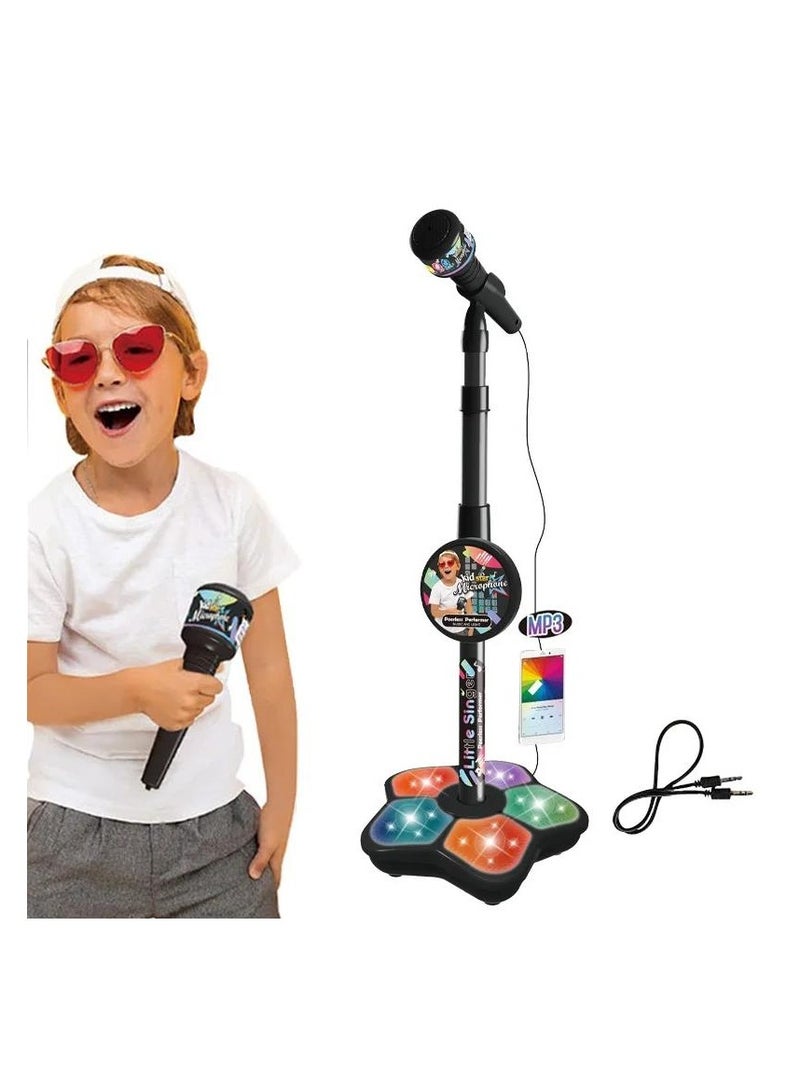Kids Microphone Toy with Stand, Enhanced Connectivity for MP3, Mobile Phone, Karaoke Machine for Kids,Birthday Gift for Girls and Boys | Toy for Kids Ages 4, 5, 6, 7, 8+ Years Old - Image 1