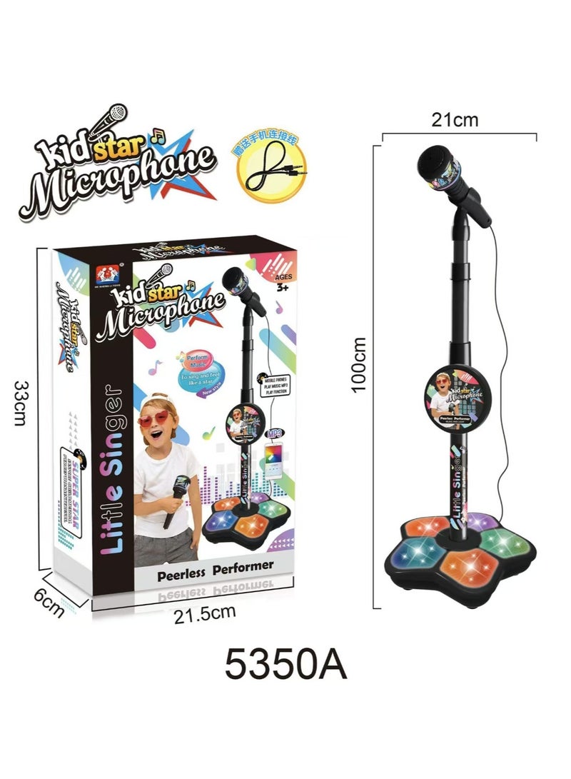 Kids Microphone Toy with Stand, Enhanced Connectivity for MP3, Mobile Phone, Karaoke Machine for Kids,Birthday Gift for Girls and Boys | Toy for Kids Ages 4, 5, 6, 7, 8+ Years Old - Image 3