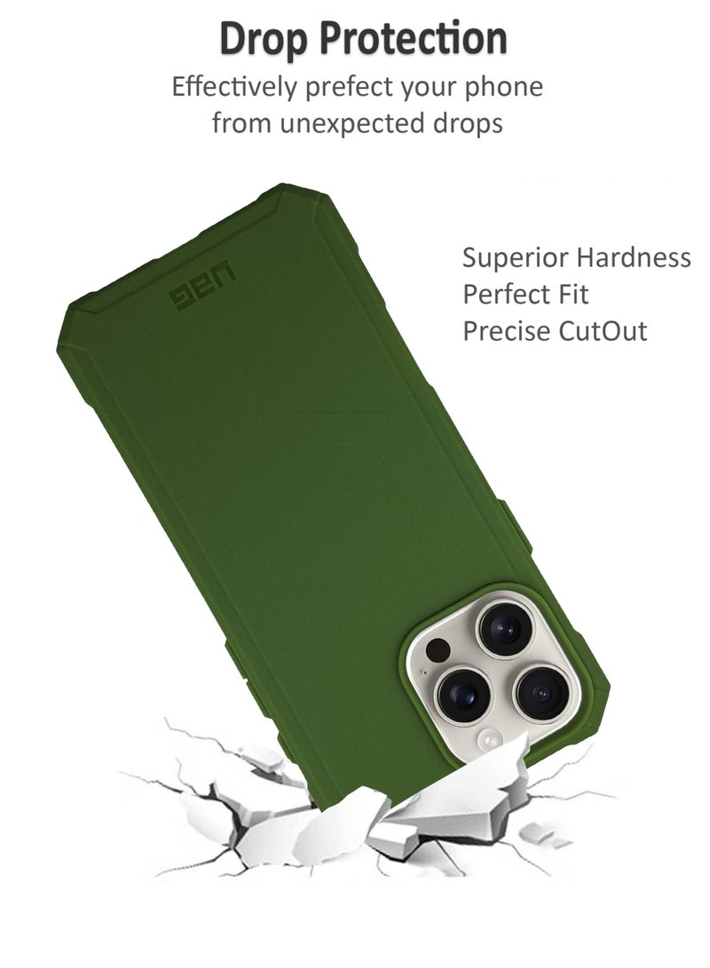 Waldic Apple iPhone 16 Pro Premium UAG Case | Premium Silicone  Case Cover Designed for Apple iPhone 16 Pro | Apple iPhone 16 Pro Case Camera and Drop Protection Thin Protective Back Cover Case for Apple iPhone 16 Pro - Green - Image 4