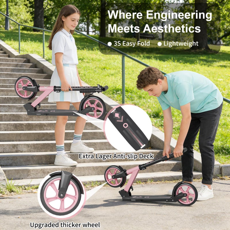 Commugo Kick Scooter for Kids 5-12, Teens, Adults, CPSC Certified Foldable Lightweight Sport Scooter with 8 Inch Wheels, Max Load 240 LBS, Gift for Childs - Image 5