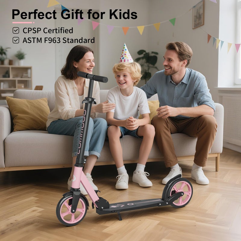 Commugo Kick Scooter for Kids 5-12, Teens, Adults, CPSC Certified Foldable Lightweight Sport Scooter with 8 Inch Wheels, Max Load 240 LBS, Gift for Childs - Image 4