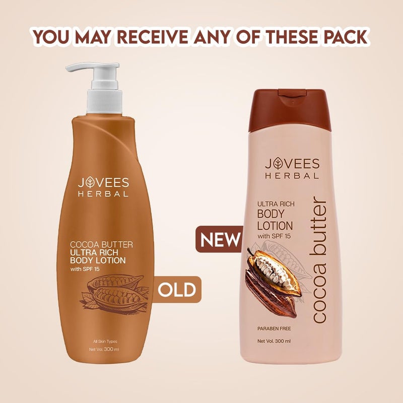Jovees Cocoa Butter Body Lotion Provides Deep Moisturisation  Non Sticky Body Moisturizer With Cocia Butter  Winter Body Lotion For Smooth and Healthy Looking Skin  For Very Dry Skin 300ml - Image 4
