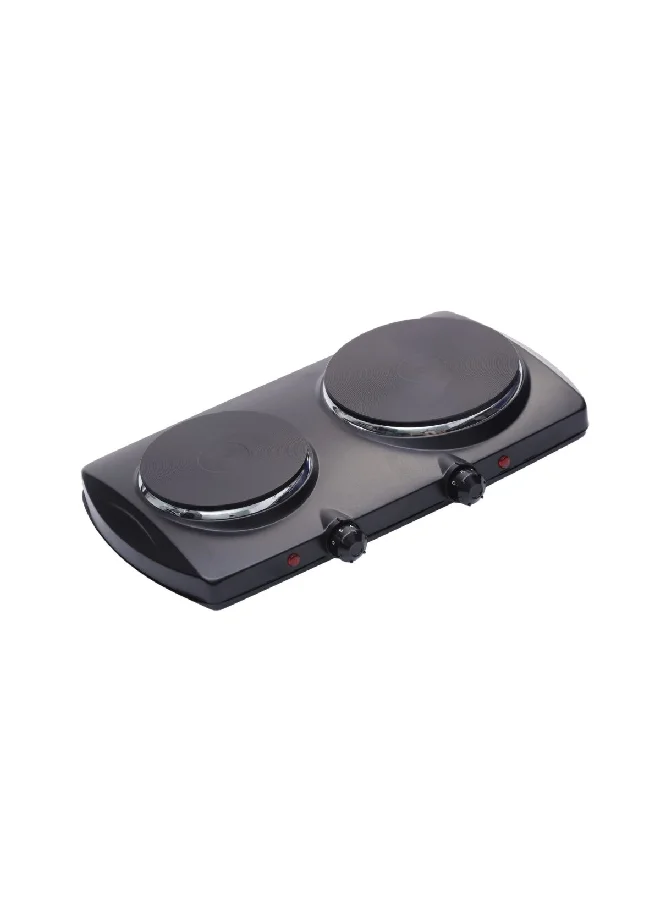 homix 2500W Thermo Insulated Non Stick Coating Double Hotplate Electric Stove Black JB-2016
