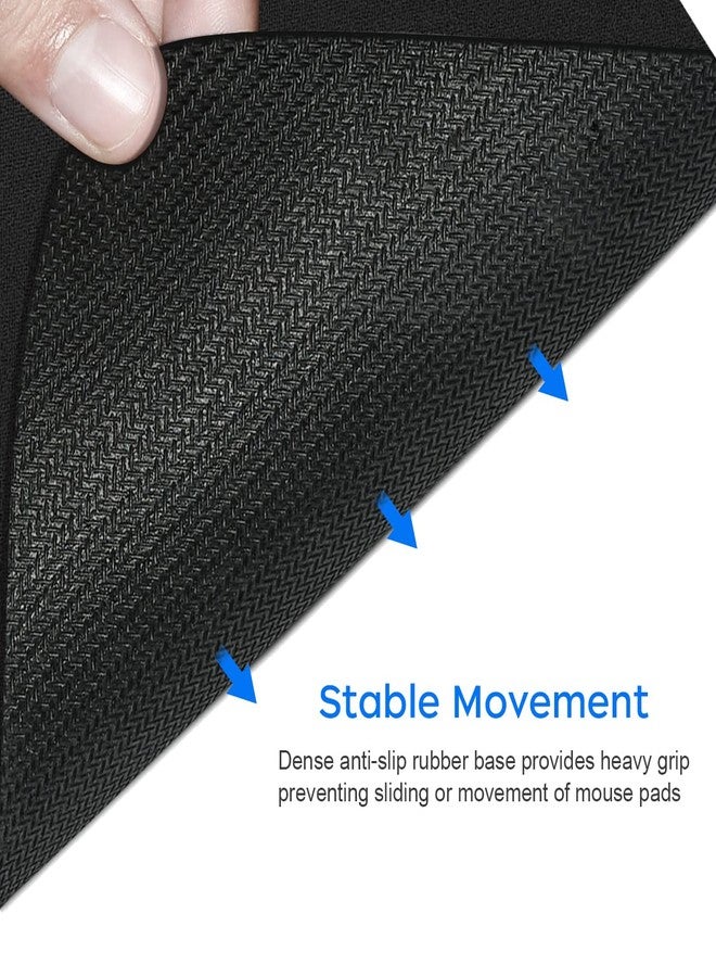 JIKIOU Mouse Pad with Comfortable Edge, 3 Pack Premium-Textured & Washable Mousepad Bulk with Non-Slip Rubber Base, Mouse Pads for Computers, Laptop, PC, Office & Home, 9.45 x 7.87 in, Black - Image 2