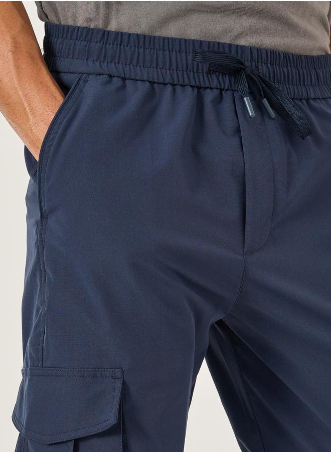 Fort Collins Mid Rise Regular Fit Joggers with Drawstring by Styli  - Image 3