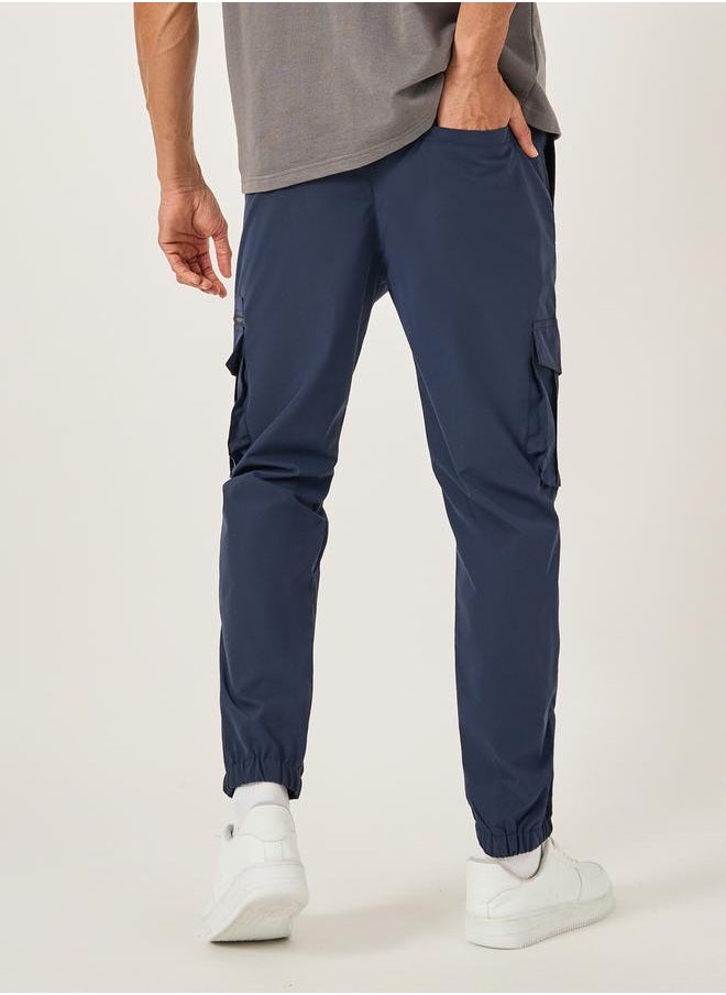 Fort Collins Mid Rise Regular Fit Joggers with Drawstring by Styli  - Image 4