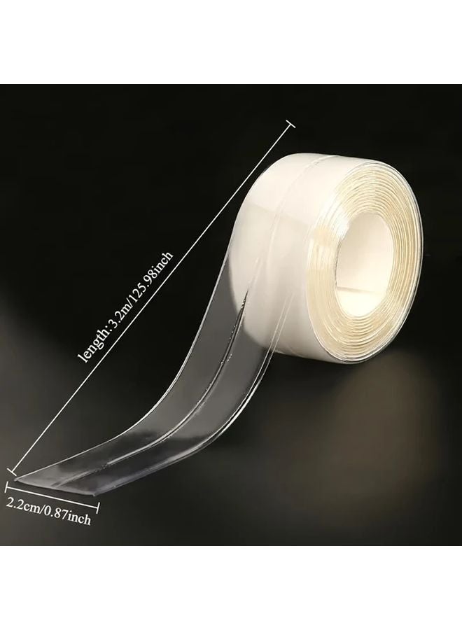 Transparent Silicone Stove Corner Patch Waterproof PVC Tube Wheel Easy Clean - Image 1