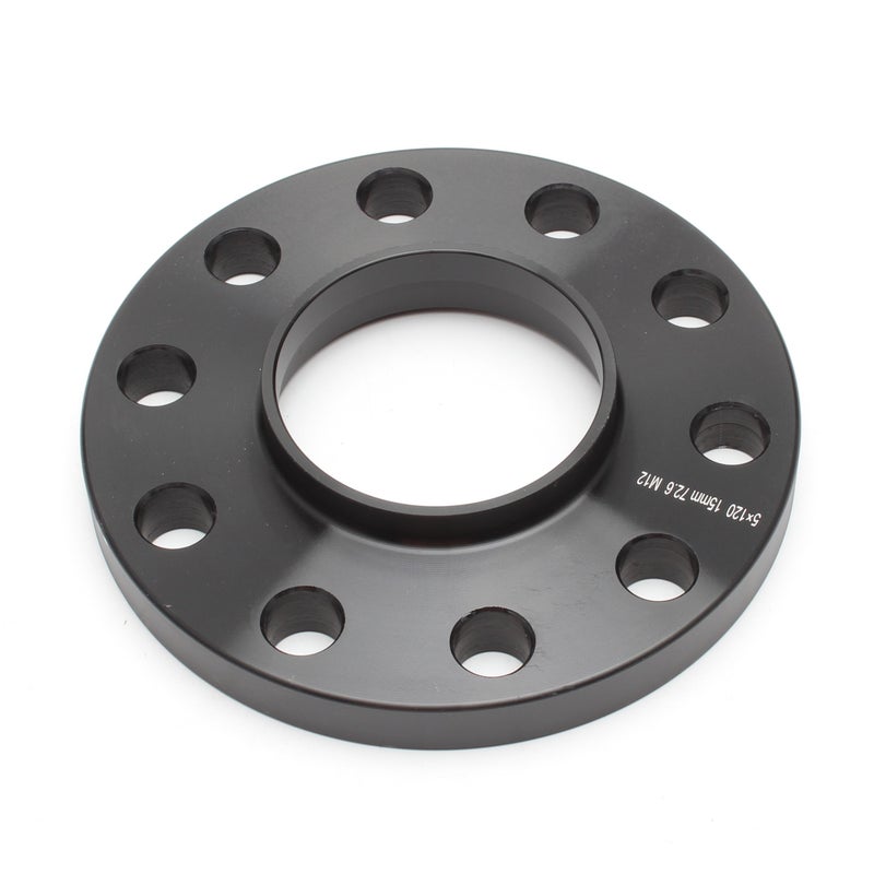 ZY WHEEL 2pcs 15mm Black Hubcentric 5x120 Wheel Spacers 72.6mm bore with 10pc Lug Bolts (12x1.5) Compatible for Many BMW E36 E46 E90 E92 E60 318i 323i 325i 328i 330i 335i 525i 545i Z3 Z4 Z8 M3 X1 - Image 4