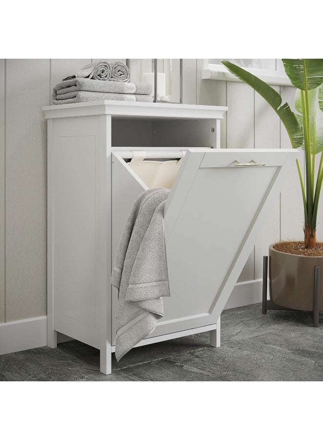 RiverRidge Somerset Tilt-Out Laundry Hamper, White  - Image 4