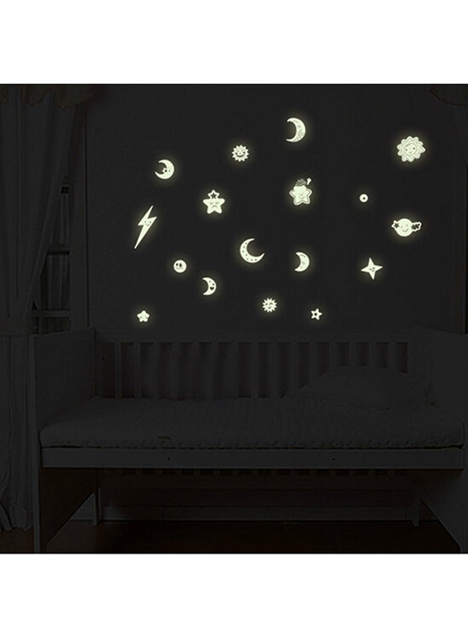 Voberry Diy Small Light Bulbs Luminous Living Room Bedroom Decoration Wall Stickers Yellow 21X29.7cm - Image 3