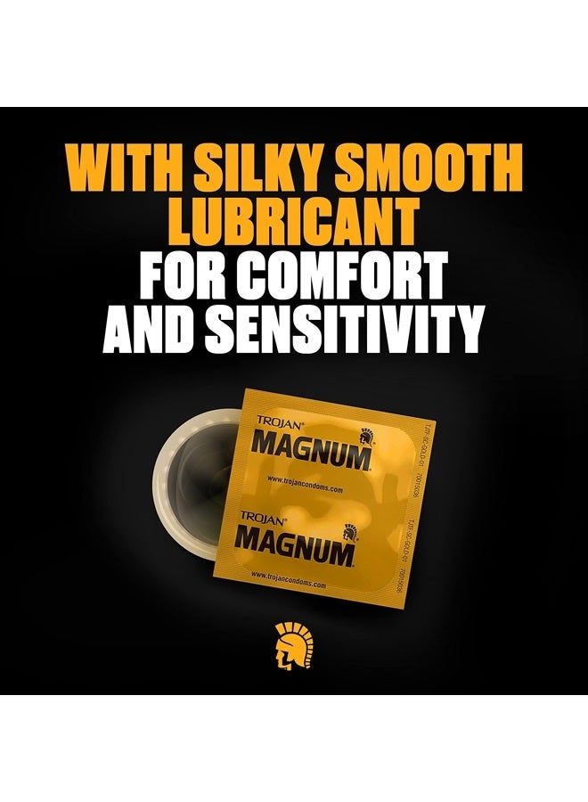 TROJAN Magnum Lubricated Large Condoms, Comfortable and Smooth Lubricated Condoms for Men, America's Number One Condom, 36 Count Pack - Image 3
