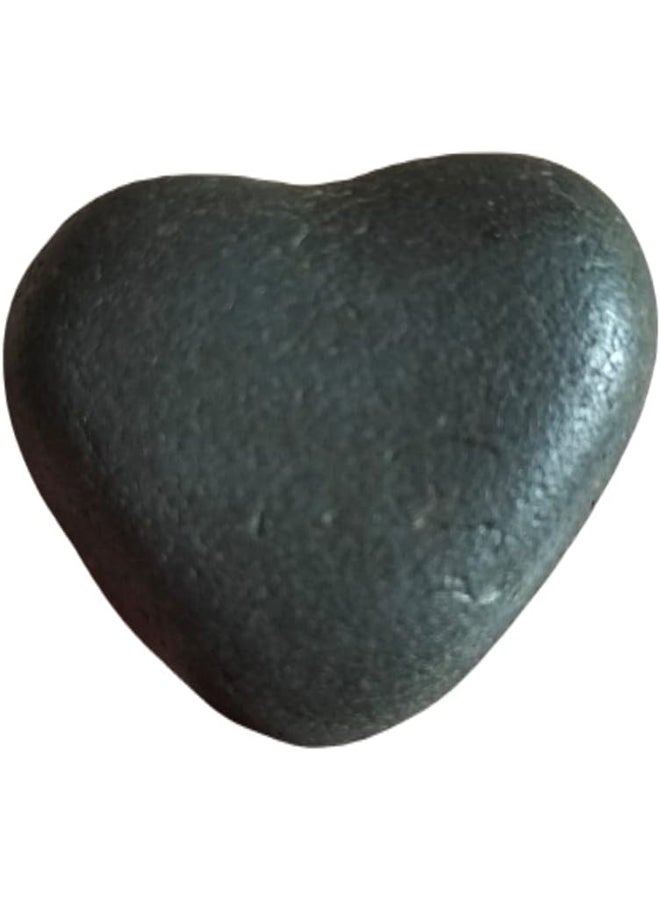 Natural Healing Black Lava Volcanic Stone - Rock Heart Shape - Image 1