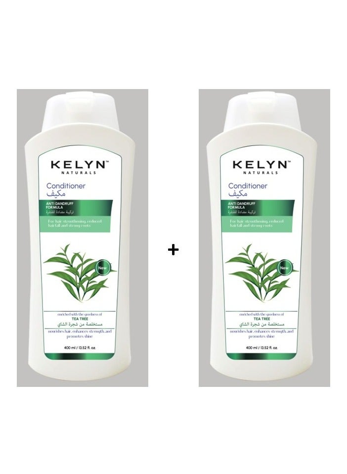 Kelyn Naturals Tea Tree Conditioner Anti Dandruff Formula 400 ml combi pack