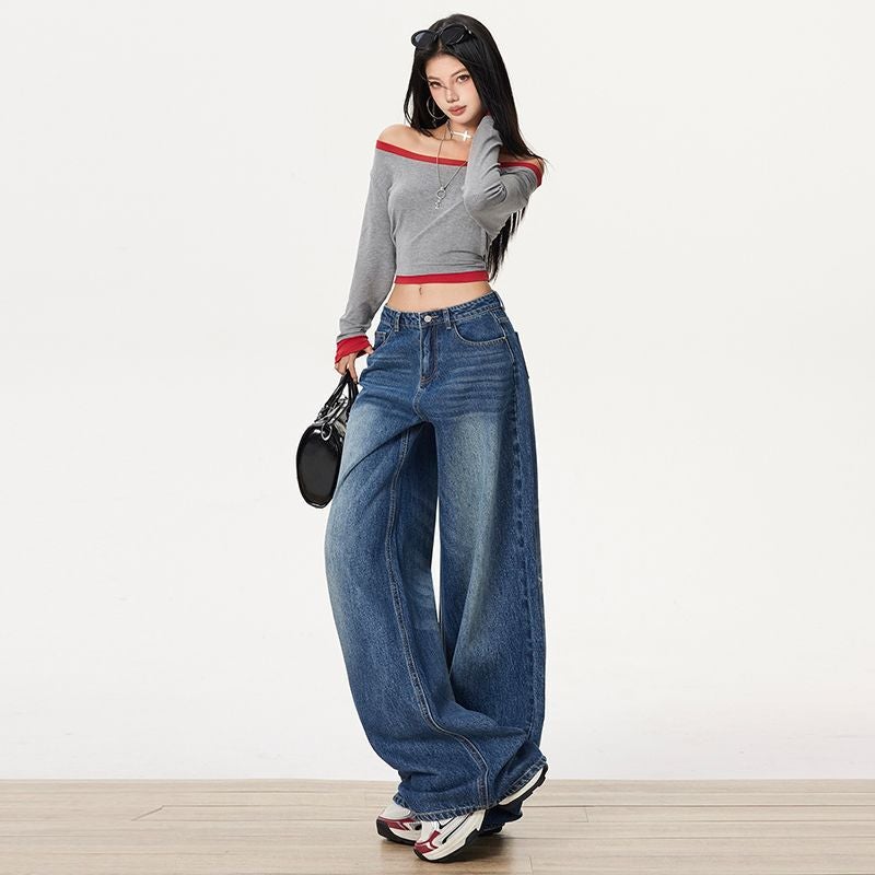 Unisex Classic Denim Jeans Loose Fit Daily Outdoor Wear - Image 3