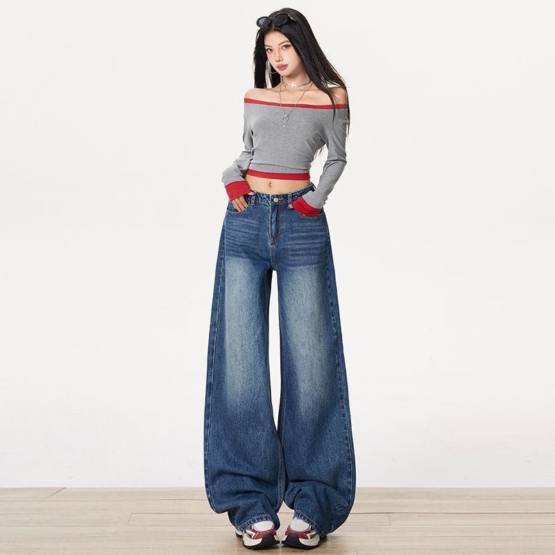 Unisex Classic Denim Jeans Loose Fit Daily Outdoor Wear - Image 1