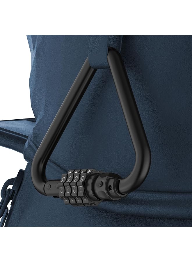 PROMASS PROMASS Combination Locks, Heavy Duty Carabiner Clip, 4-Digit Triangles-Shaped Code Combo Lock for Looped Bike Security Cable Lock, Suitcase Luggage, Travel Baggage Backpack Lock (1, Black)  - Image 1