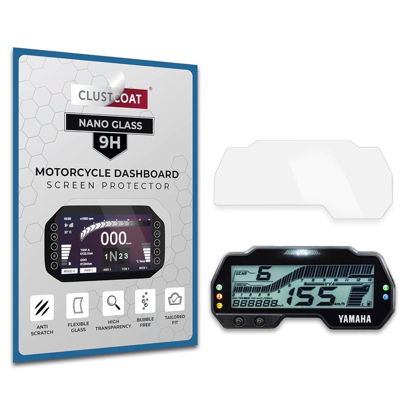 CLUSTCOAT 9H NANO GLASS Motorcycle Dashboard Instrument Cluster Screen Protector for Yamaha YZF R15 V3 / MT-15 / FZ-S FI V4 - Image 1