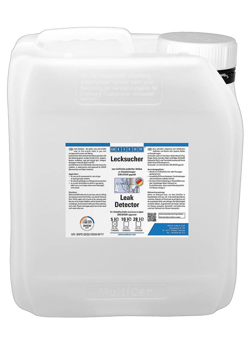 Weicon - Weicon Leak Detector | 5 L | Fast Detection of Leaks, Cracks, Gas Leaks, and Much More - Image 1