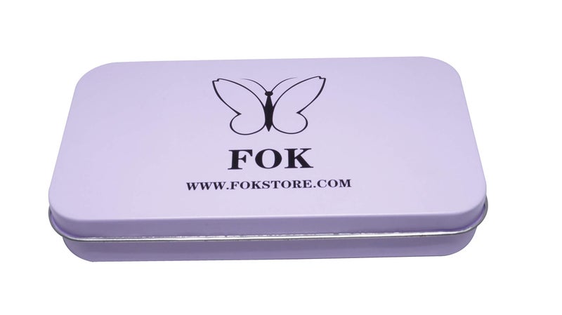 FOK Complete Makeup Mini Brush Kit Eye/Lips/Face with a Storage Box (Pink) - Set of 7pc - Image 3
