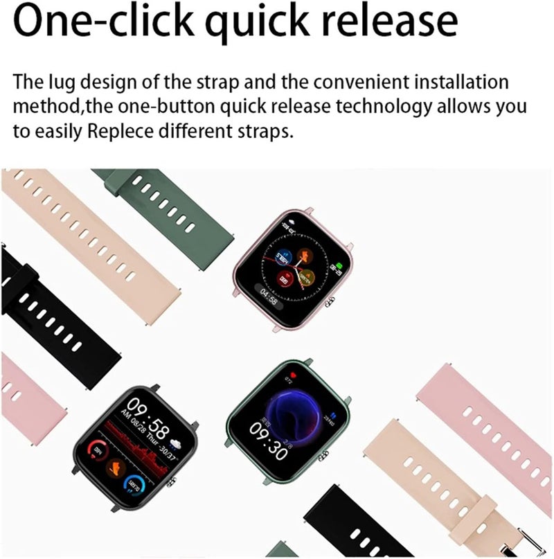 كلاراكو ساعة كلاركو P6 الذكية، ساعات رياضية مقاومة للماء، معدل ضربات القلب، ضغط الدم، الأكسجين، مراقبة النوم، رسالة تذكير، متتبع اللياقة البدنية، ساعة رياضية، هدايا عيد ميلاد للنساء والرجال والعائلة - Image 3