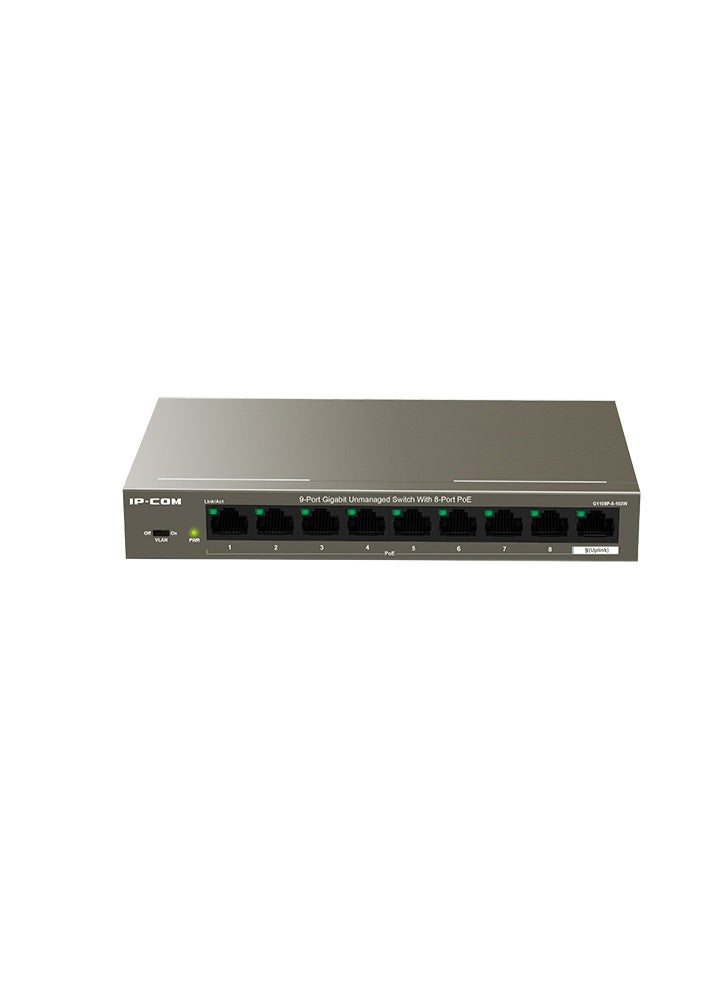 IP-COM G1109P-8-102W 9-Port Gigabit Unmanaged PoE Switch with 8 PoE Ports - Image 2