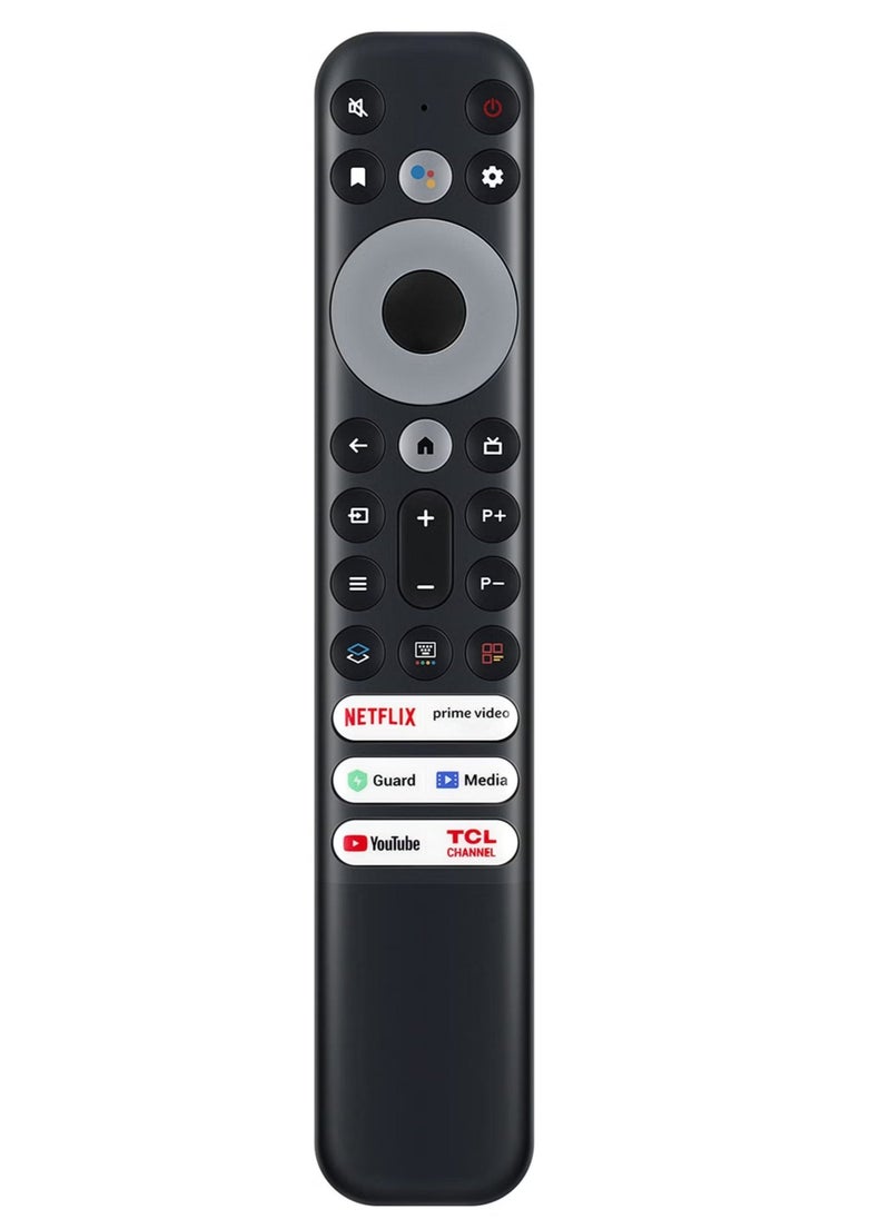 TIGER - Replacement TCL Remote Control RC902V for TCL Android TV – Compatible with Mini-LED, QLED, 4K UHD Smart TV Models, Quick Access to Netflix, Prime Video, YouTube, TCL Channel, Guard & More - Image 1