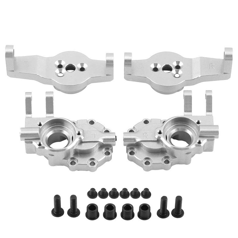 Aluminum Alloy CNC Machined RC Steering Hub Carrier Knuckles Set Silver 8232S - Image 2