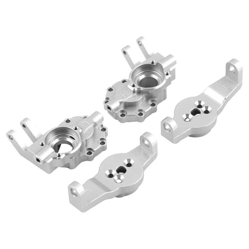 Aluminum Alloy CNC Machined RC Steering Hub Carrier Knuckles Set Silver 8232S - Image 5