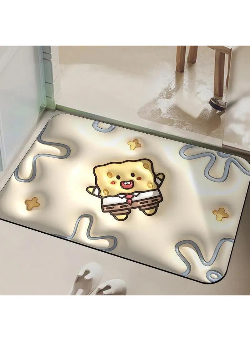 60*90cm Diatom Mud Silicone Bath Mat Quick Drying Bathroom Mat - Image 1