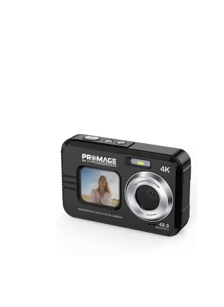 PROMAGE - PROMAGE 4K Digital Camera PC105 – 48MP, 16x Zoom, 2.7″ Display, Autofocus, LED Light, SD Card Support - Image 1