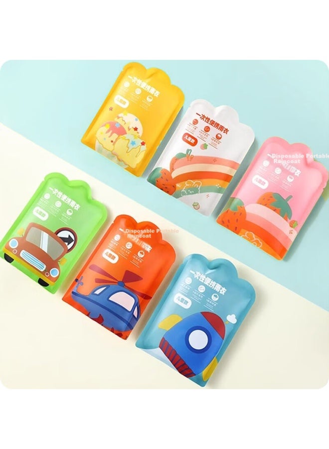 NOLANSEND Disposable Raincoat For Children Full Body Thickened Poncho With Card Portable For Elementary School Students Travel Outdoor Backpack Rain Gear - Image 5