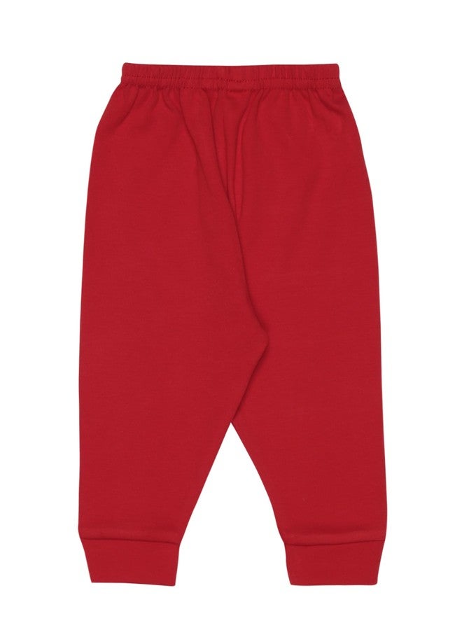 BODYCARE Unisex Baby Cotton Baby Full Sleeves Top & Pyjama Set - Red - Image 5